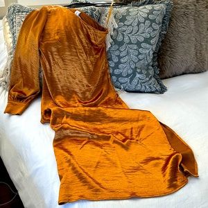 Anthropologie - one shoulder midi dress